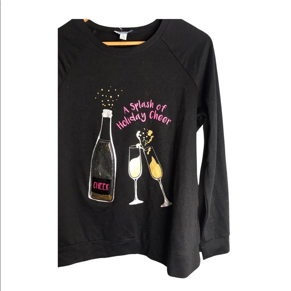 Rockin Around | Holiday Spirit Graphic Champagne pour T-shirt sweater